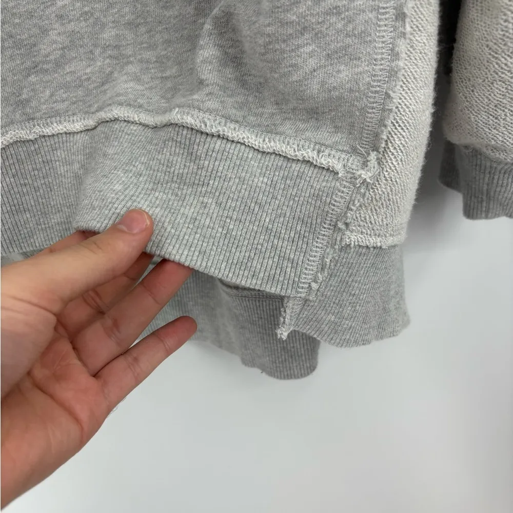 Vacay Every Day V Neck oversized Sweatshirt Grey size medium - Image 9