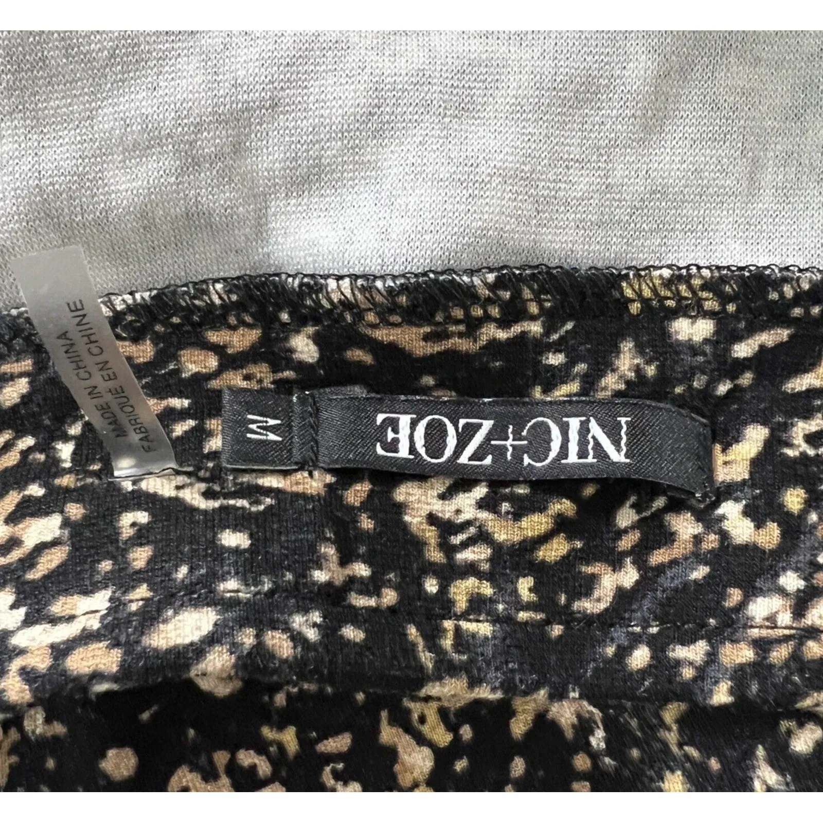 Nic + Zoe Skirt Womens Medium Black Brown Marled‎ A-Line Office Career Casual - Image 6