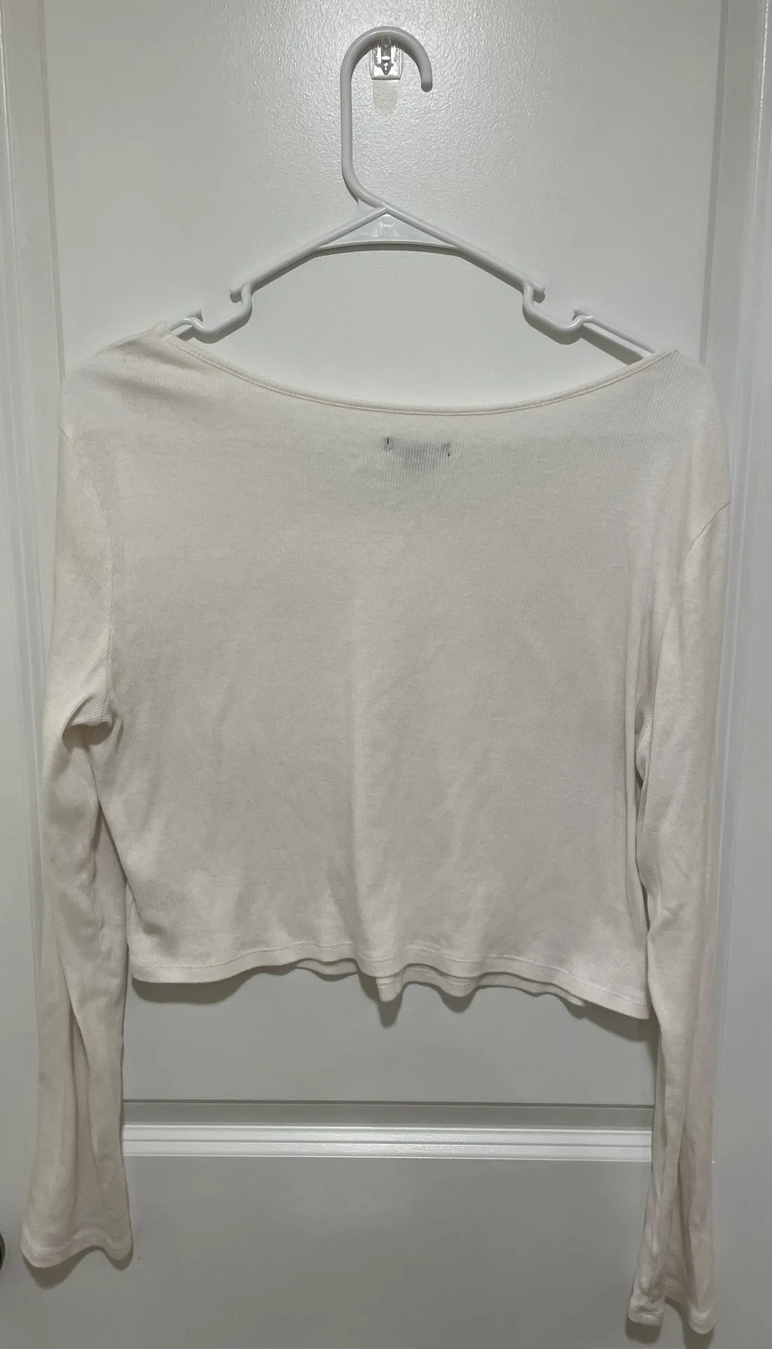 Wild Fable White Long Sleeve Crop Top - Image 2