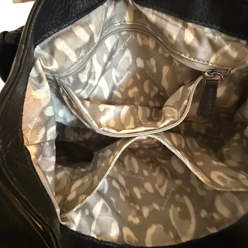 Aimee Kestenberg Pebble Leather Crossbody Bag Purse All For Love Mini Black - Image 9