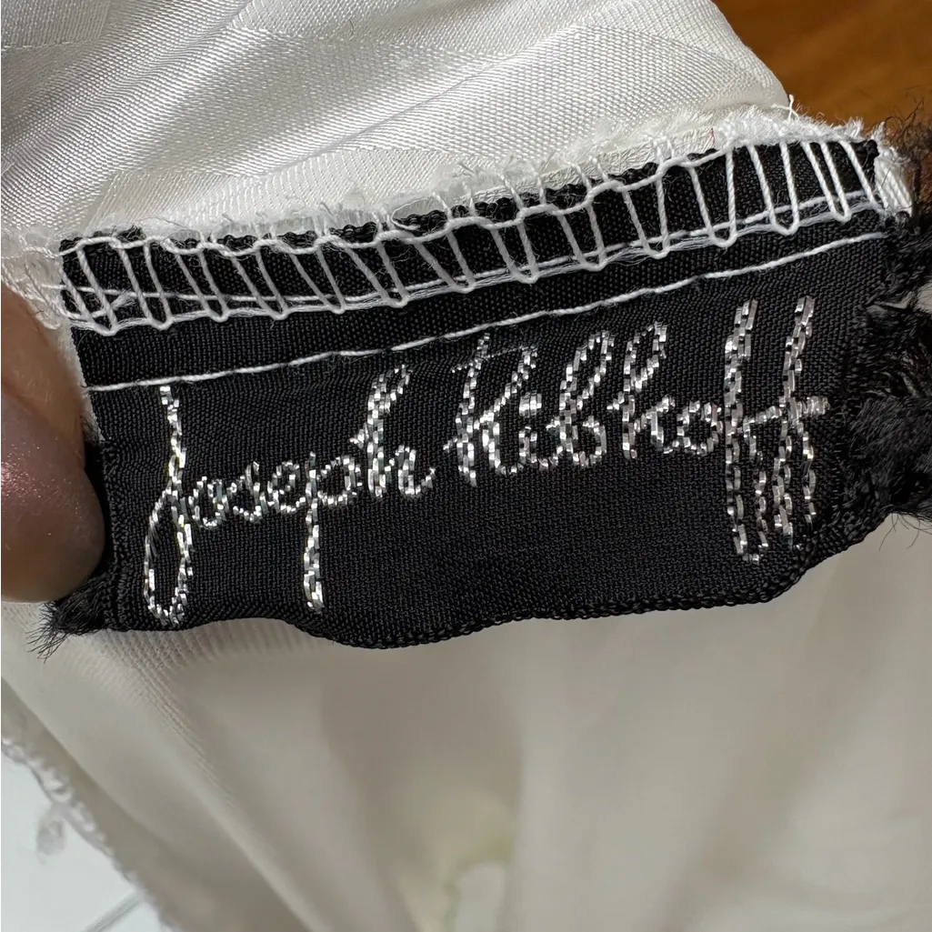 Joseph Ribkoff Cream Checkered Jumpsuit Ivory Formal Party Outfit XS/S fit - Image 3