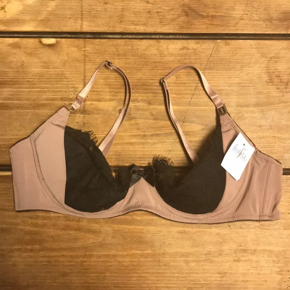 Fredericks of Hollywood Bra Mauve Black Lace Medium NWT - Image 8