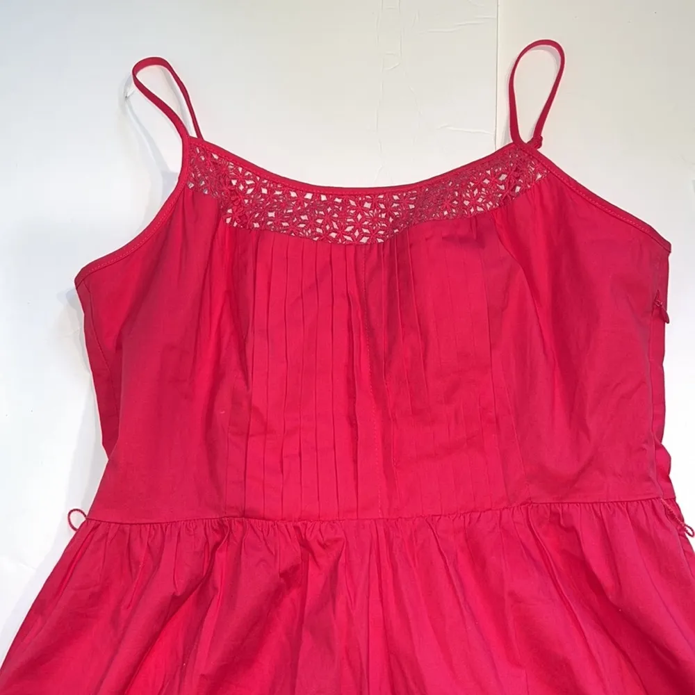 Tommy Hilfiger sundress 4 pink thin straps scoop neck lined pleated side zipper - Image 12
