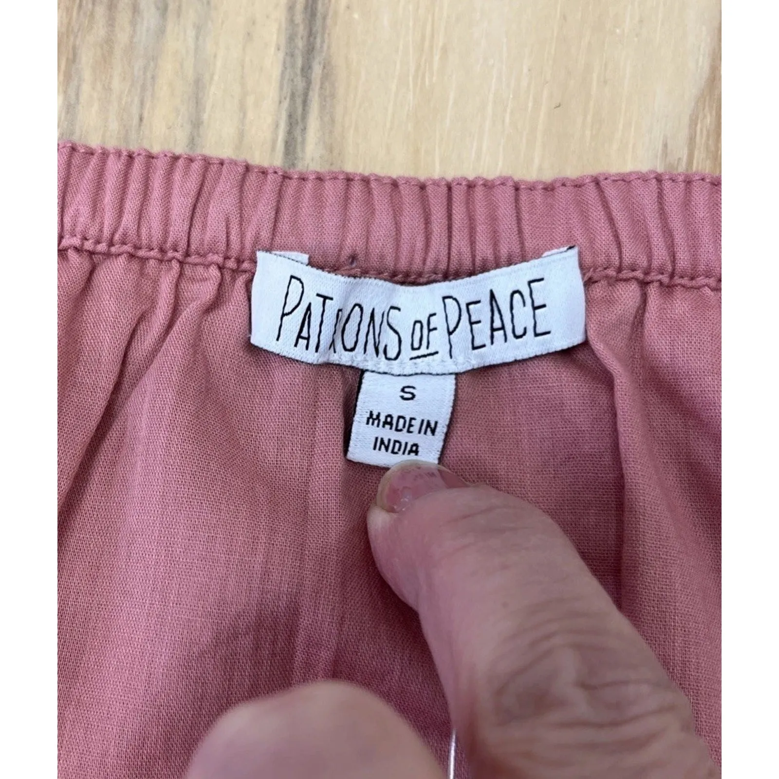 Patrons Of Peace Babydoll Puff Sleeve Maxi Dress Pink Small Cottage Y2K Boho - Image 3