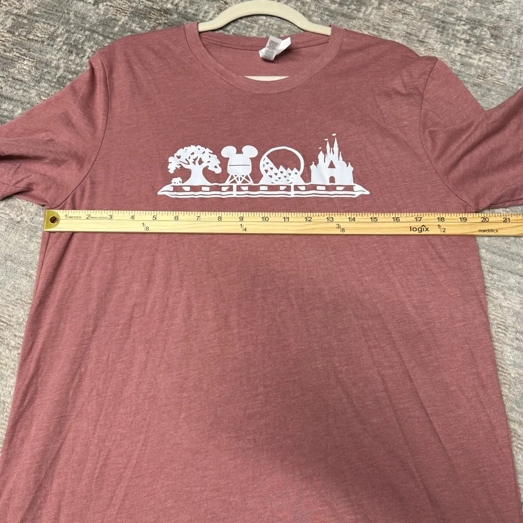 Bella + Canvas Disney Theme Parks Heather Red Graphic T-Shirt - Image 6