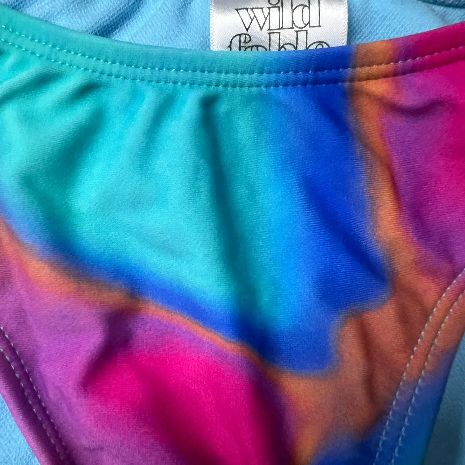 Wild Fable Women's Blue Marble Print Cheeky Bikini Bottom - Size XXS - NWT - Image 3