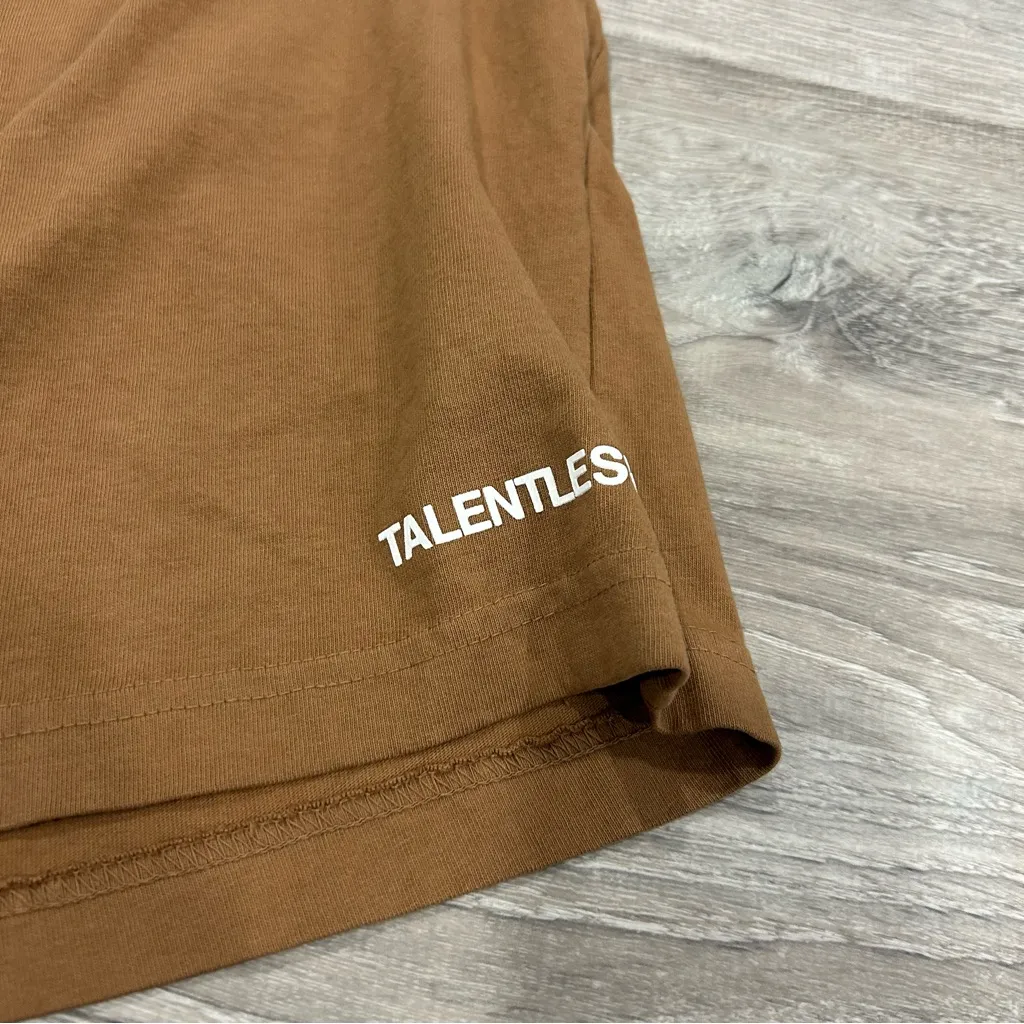 TALENTLESS Brown Sweat Shorts Size M - Image 2