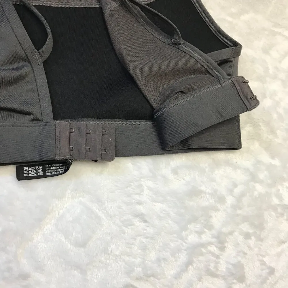 PINK Active by Victoria's Secret Pullover Sports Bra Women;s Large Unpadded Gray - Image 10