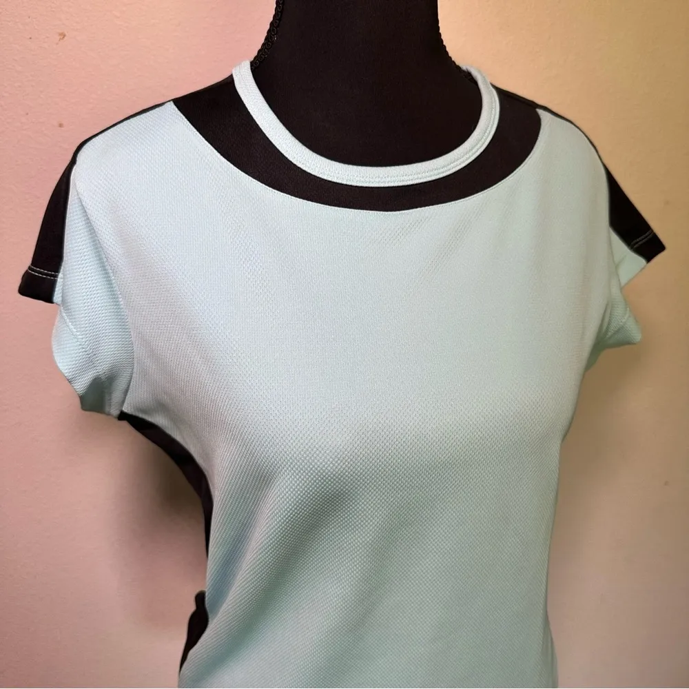 Avia Blue and Black Y2K Fitted Short Sleeve Tee M - Image 5