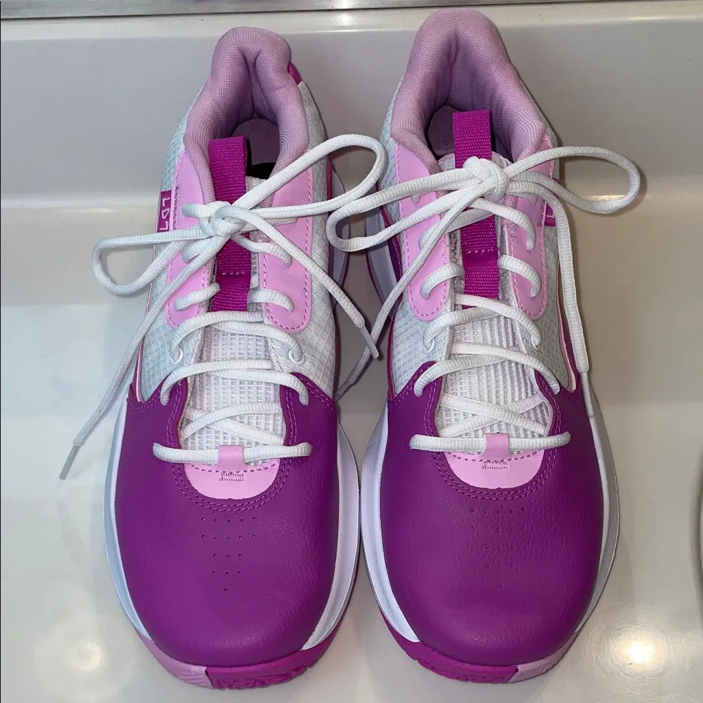 Under Armour Unisex Lockdown 7 Stellar Pink Basketball Athletic Gym Shoes RARE - Image 2