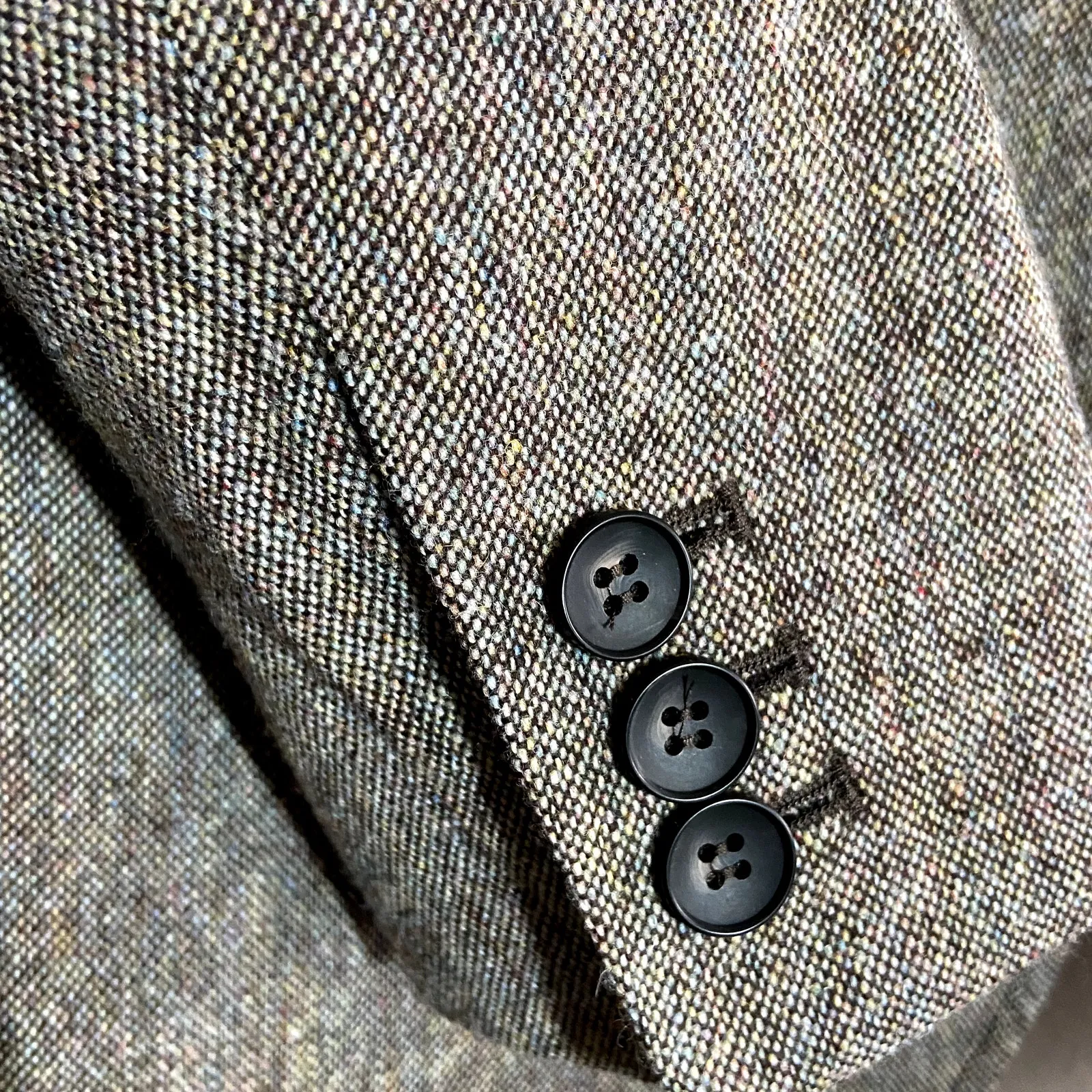 Pendleton Wool Blazer Suit Sports Coat Tweed Brown White 10P - Image 3