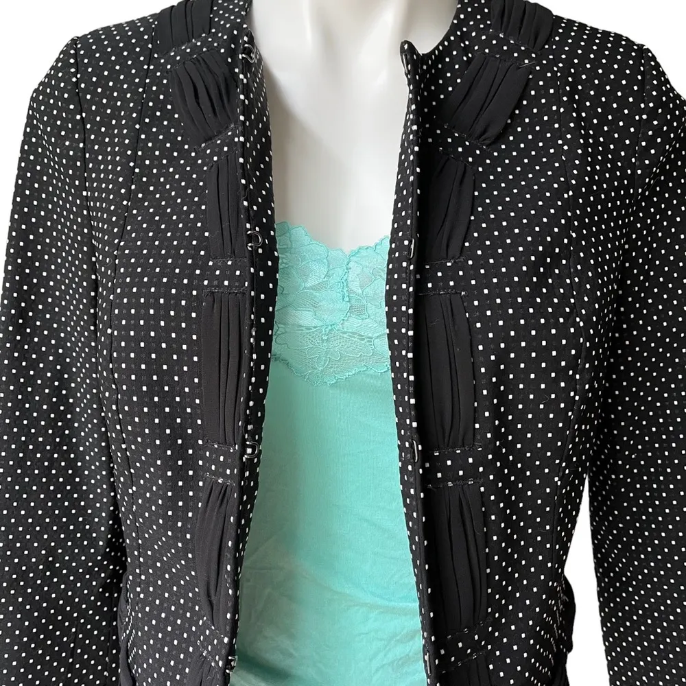 Cabi #5156 Seaside Chic Dot Jacket Black Size 4 - Image 11