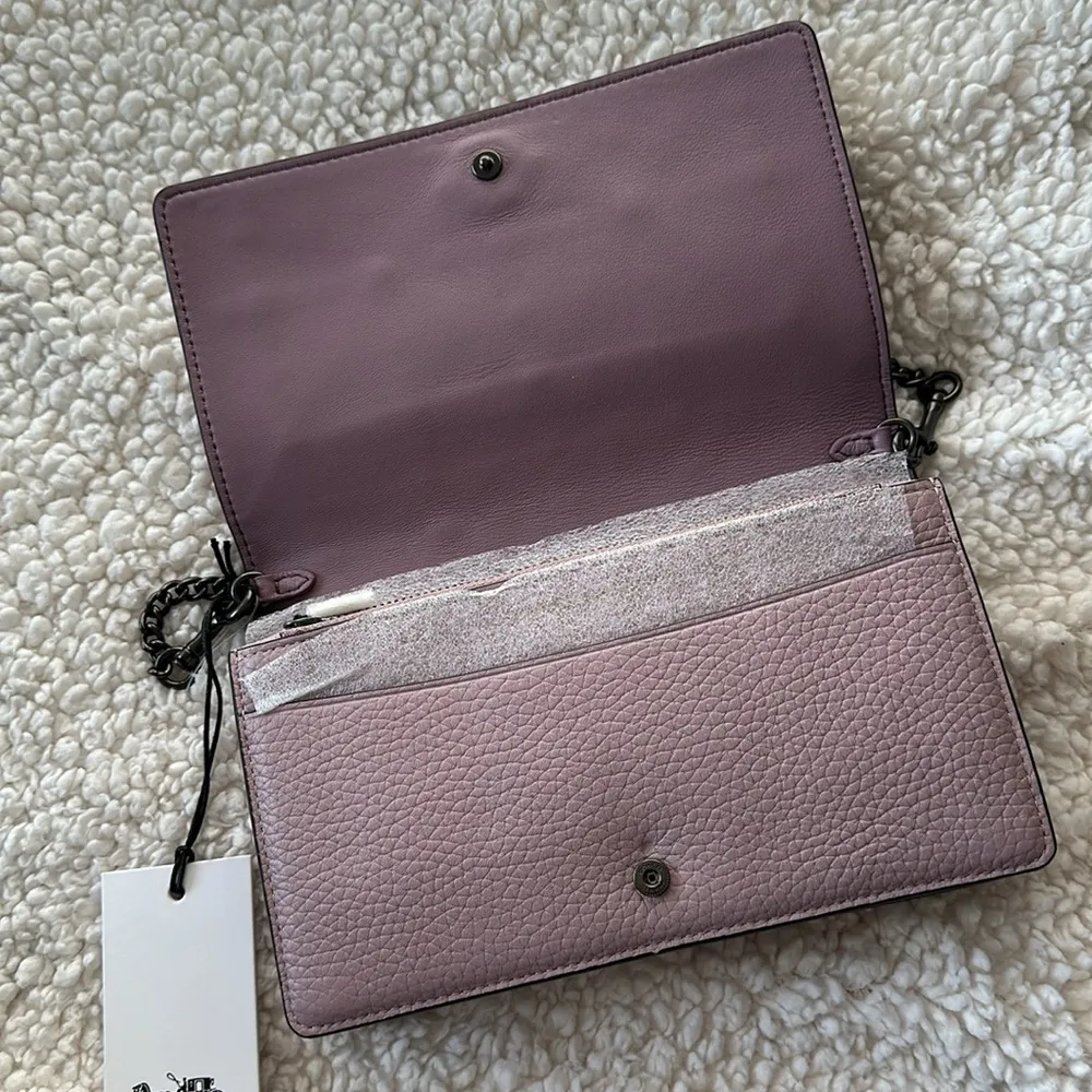 Coach Callie Foldover Clutch Crossbody Purse Bag Ice Purple New NWT - Image 6
