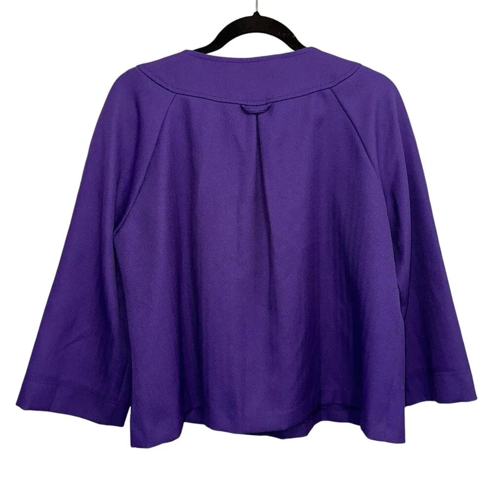 Kim Kim Rogers Purple Button Front Blazer - Image 2