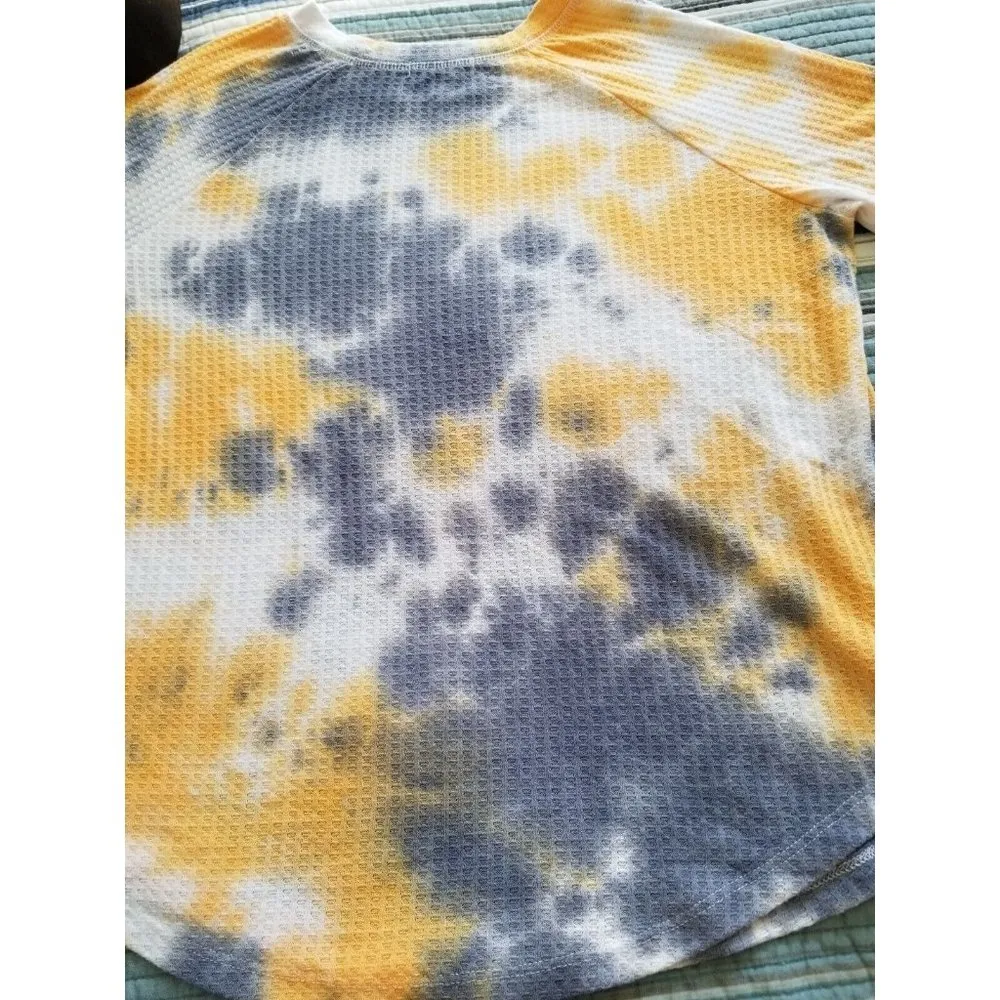 Sweet Romeo Women's Storm Tie Dye Thermal Thumbhole Long Sleeve Shirt Size S - Image 5