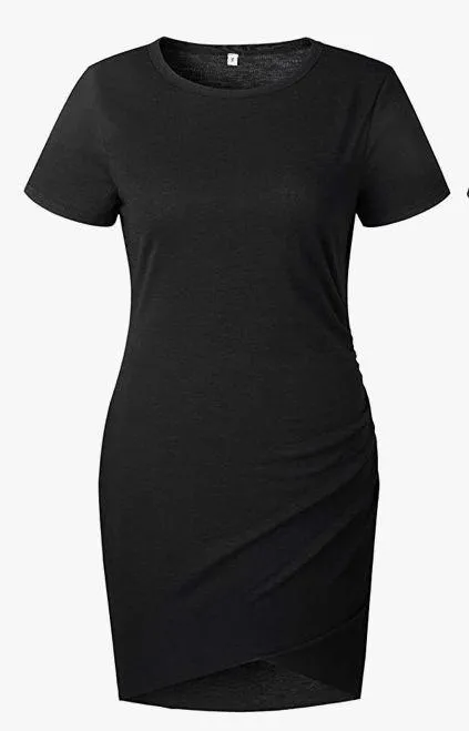 VICI Ruched Black Dress - Image 4