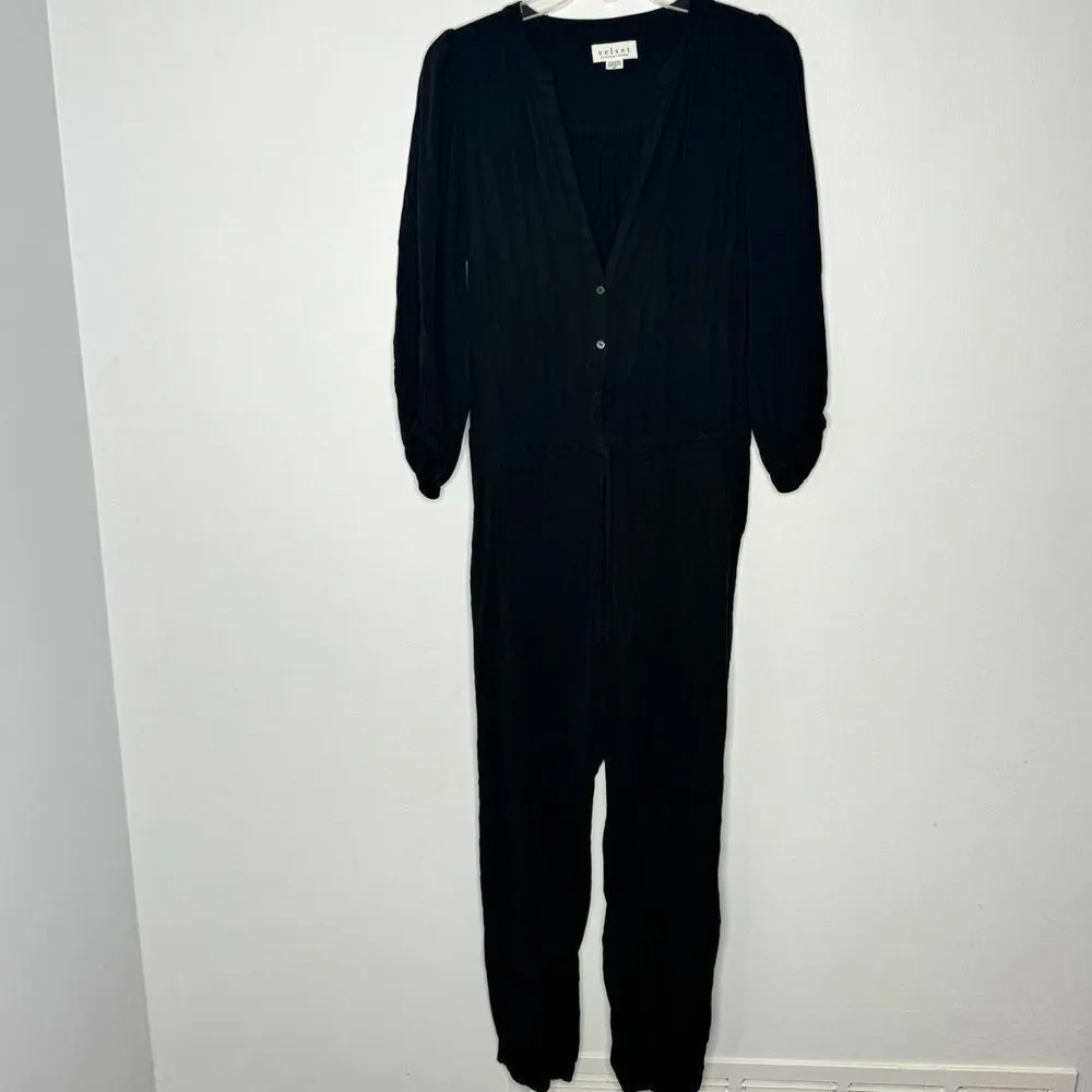 velvet by graham and spencer jumpsuit size XS Black - Image 6