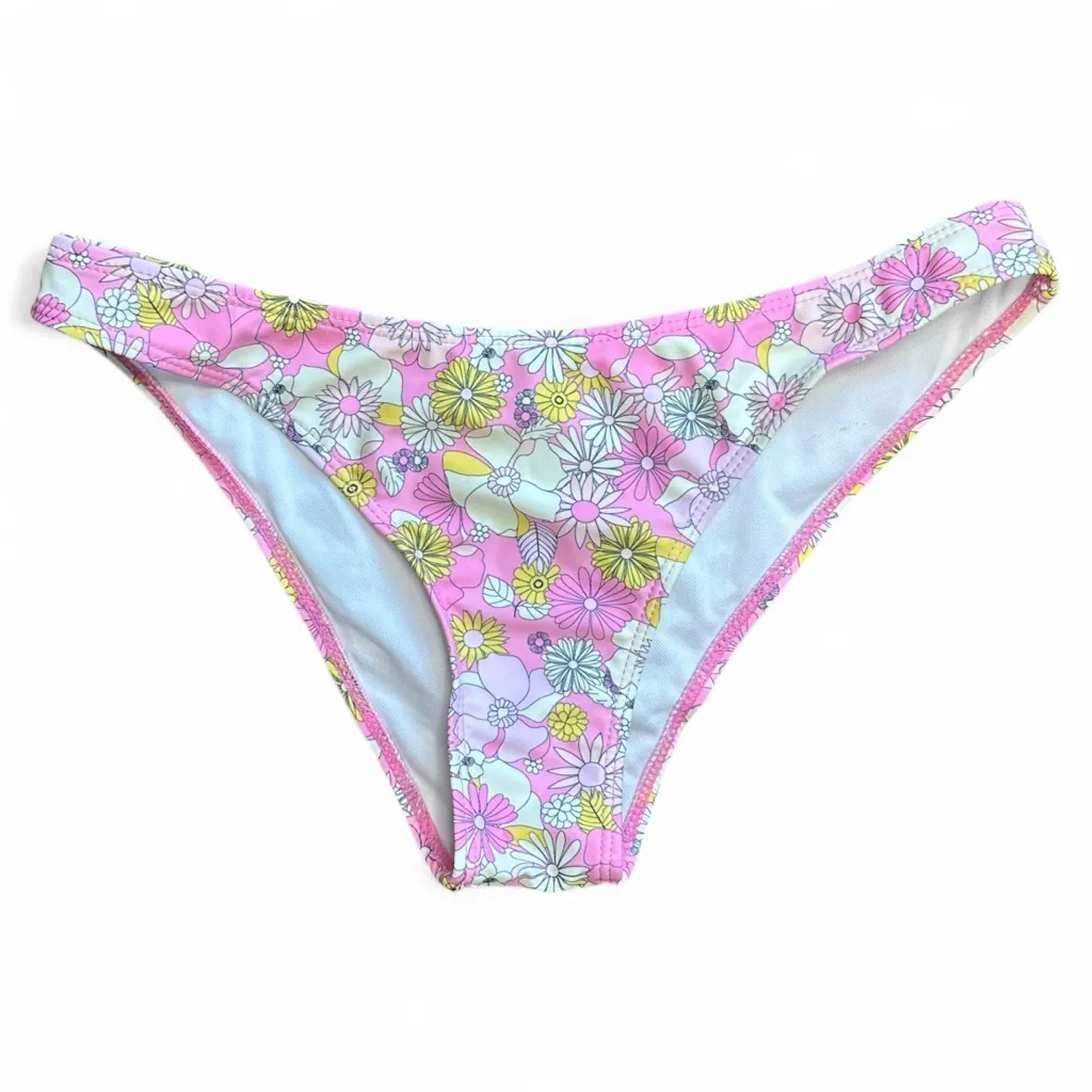 Floral Pastel Bikini Set Pink Size M - Image 4
