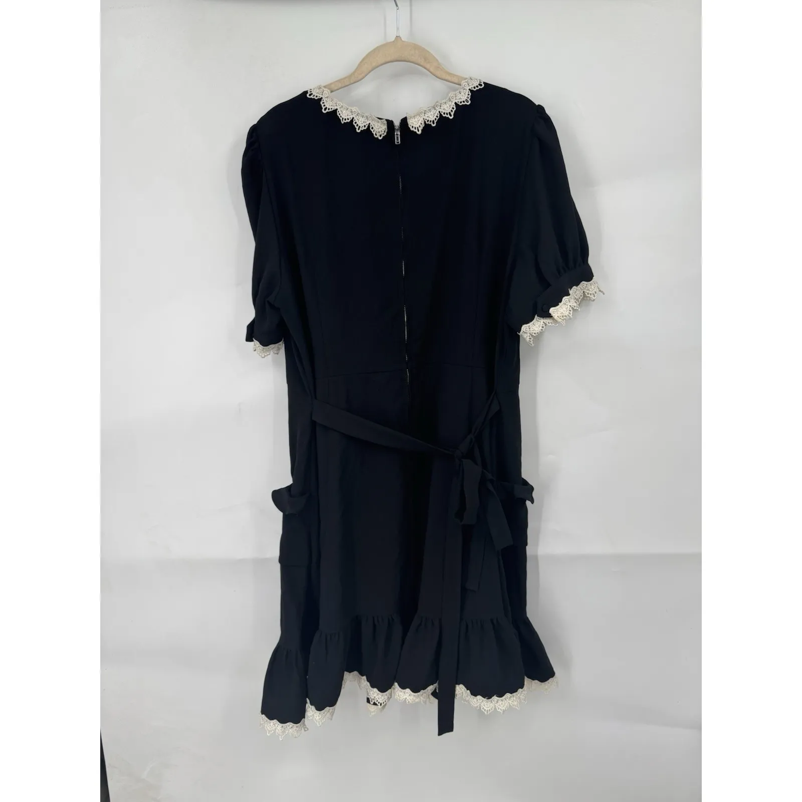 Widow Dollskill Porcelain Gaze Dark Coquette Mini Dress Sz 1X Black Dark Cottage - Image 2