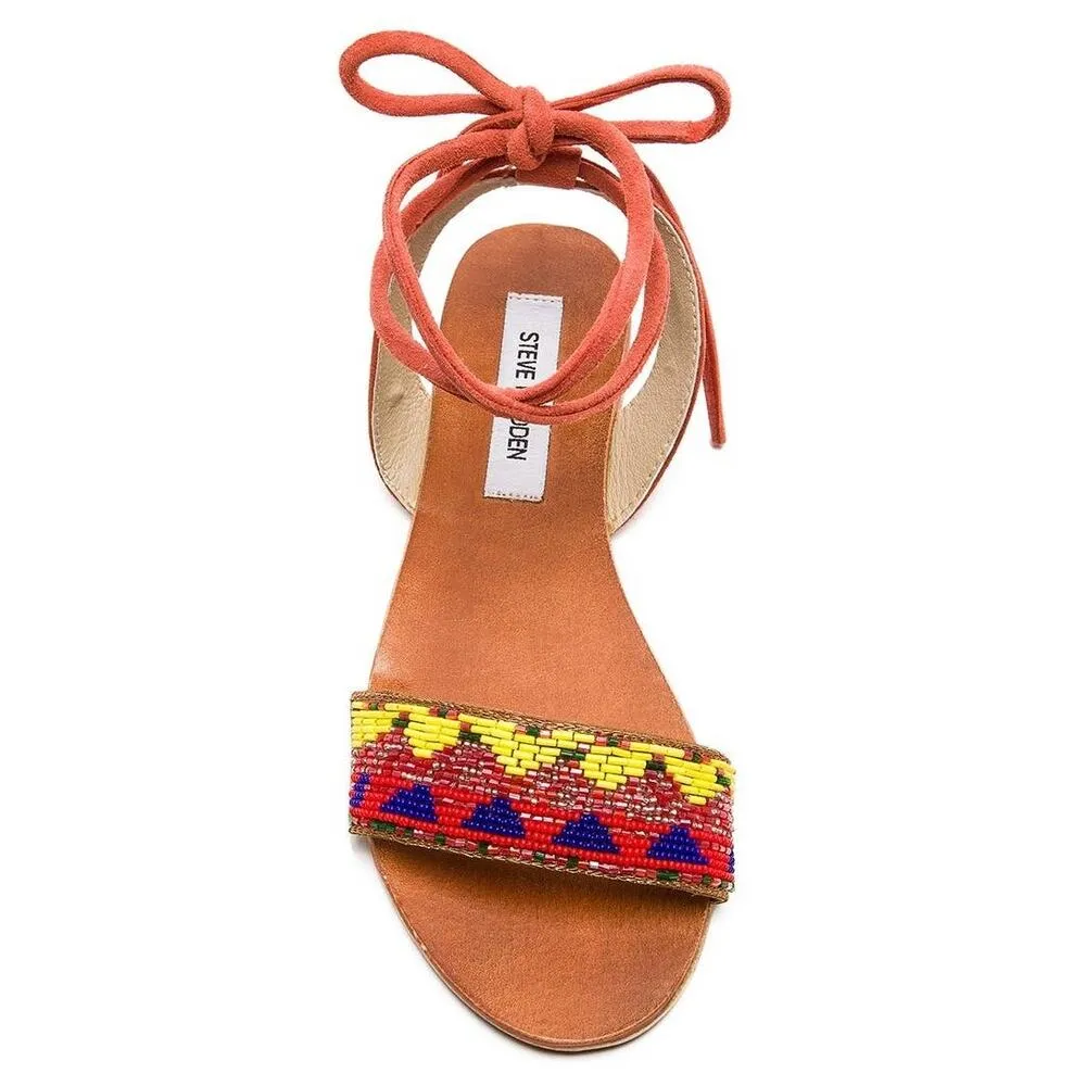Steve Madden | Size 8 | Shaney Bright Multi Leather Beaded Sandals - Image 3