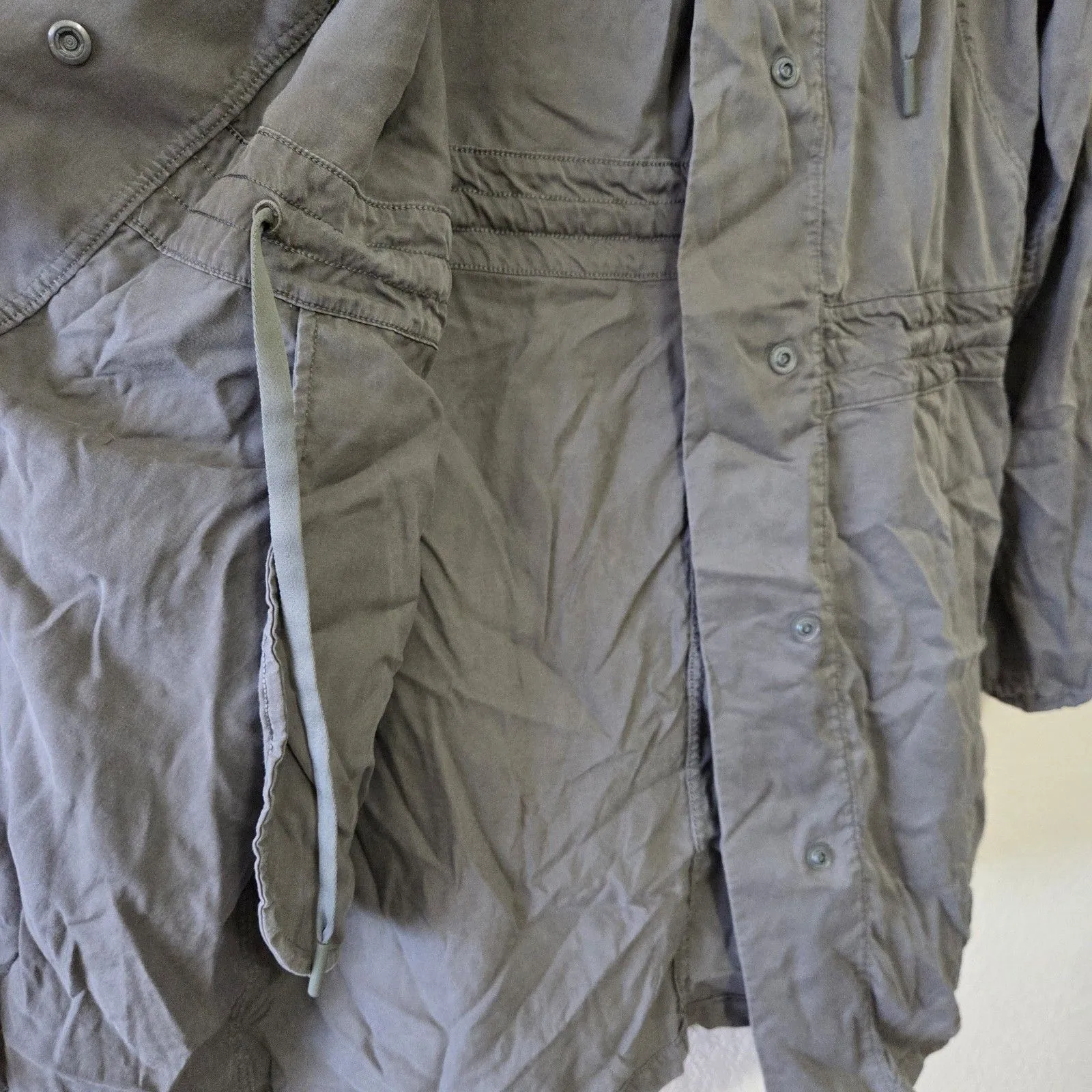 Lululemon City Stroll Women's Jacket Size 6 Green Full Button Snap Cinch Waist - Image 7