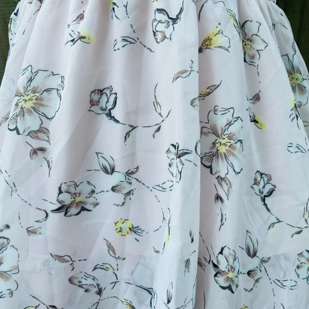 Simplee Apparel Simplee Floral Ruffle Layered spaghetti strap maxi dress - Image 2