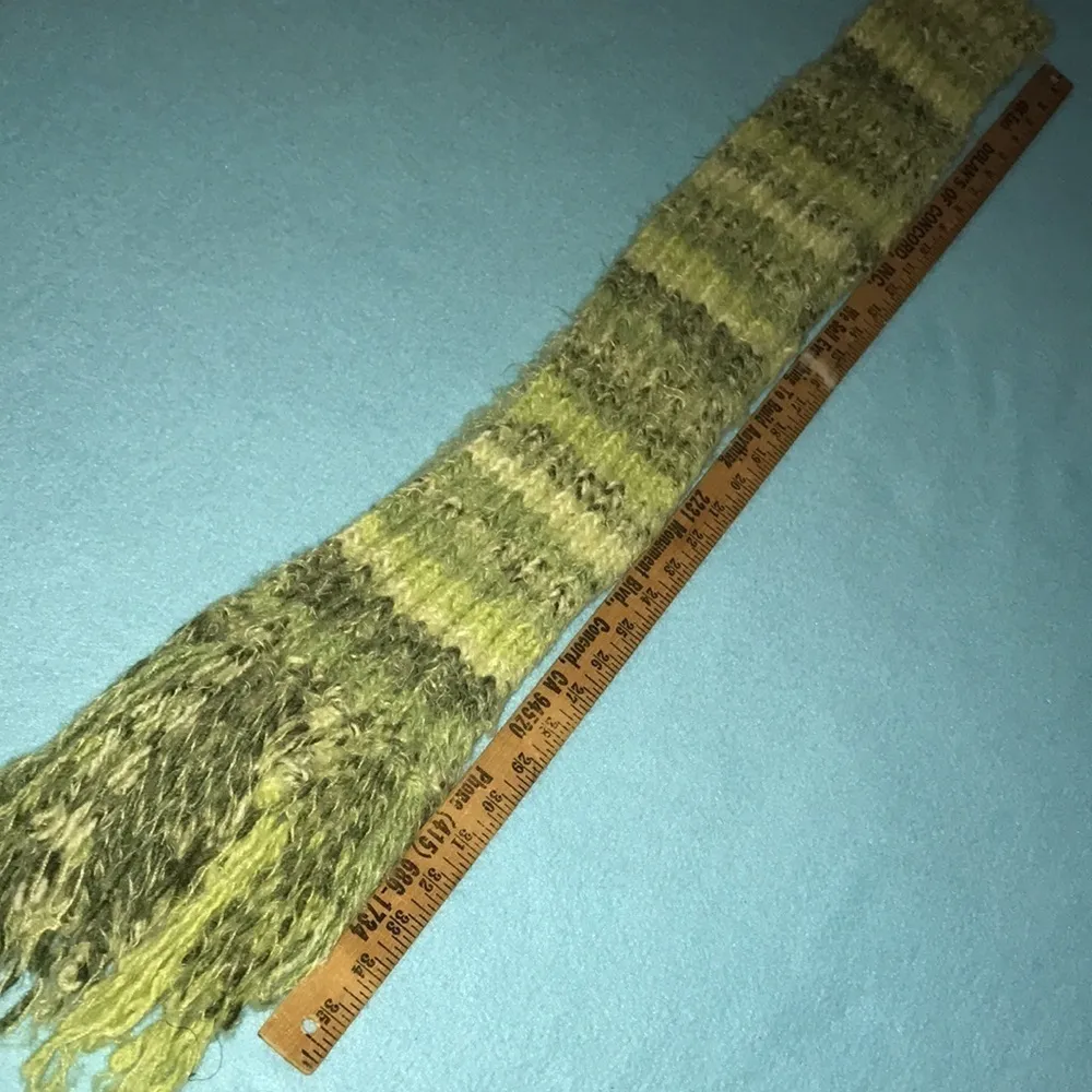 TASSEL crocheted knit scarf handmade with love size OS - Image 2