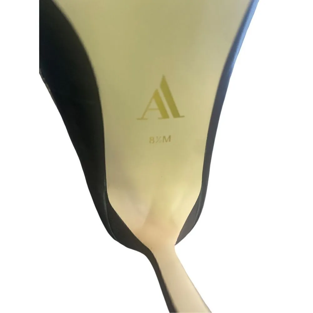 NWOB Ava&Aiden Black/ Gold Leather Pumps/ Stilletos Size 8.5 Black - Image 6