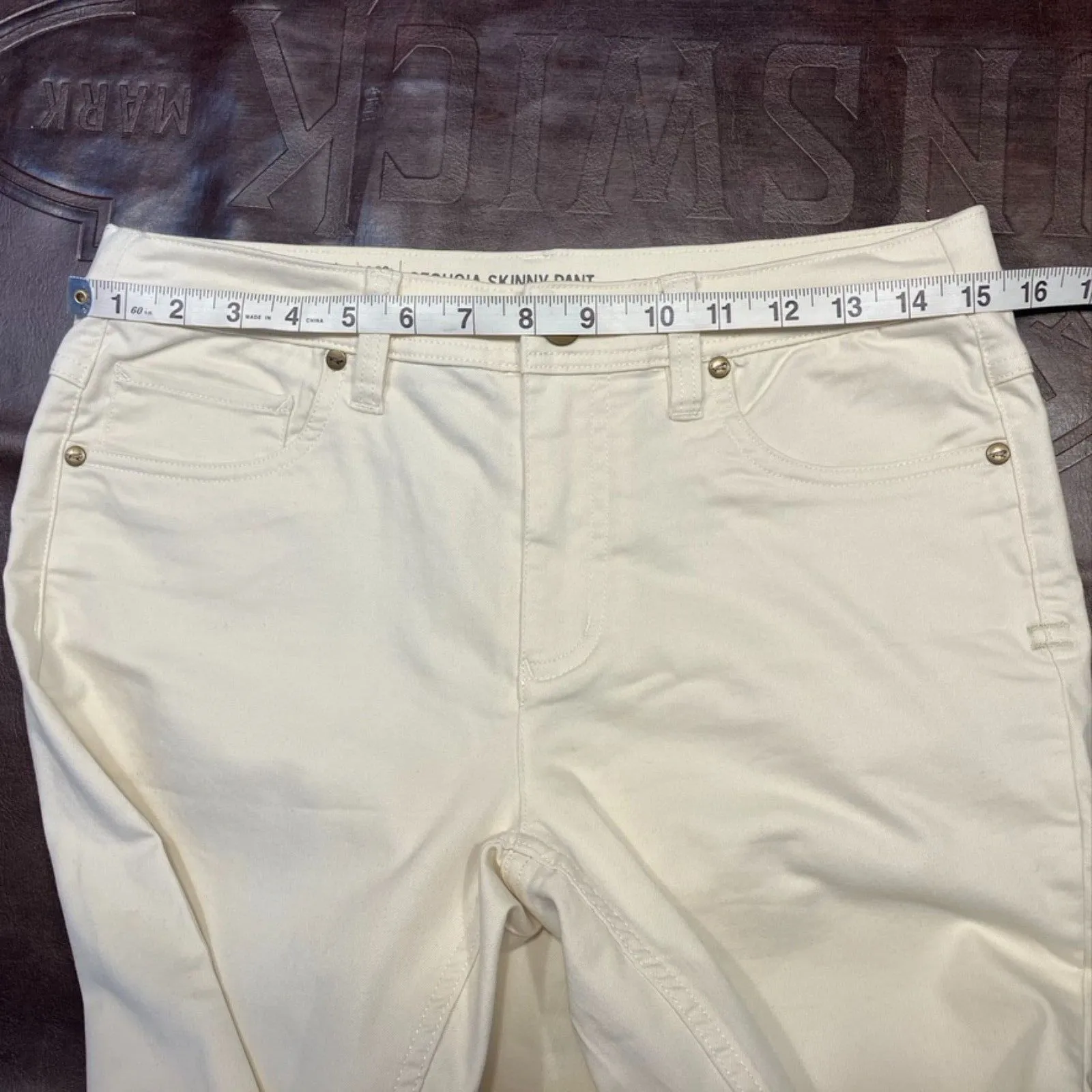 Toad & Co. Sequoia Skinny‎ Pant Ivory Womens 6 Organic Cotton Spring Preppy - Image 15