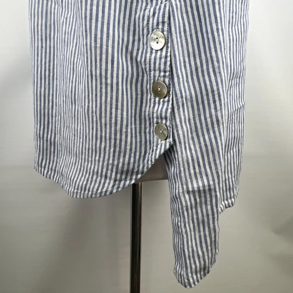 J Jill Love Linen Size LP Petite Sleeveless Top Button - Image 5