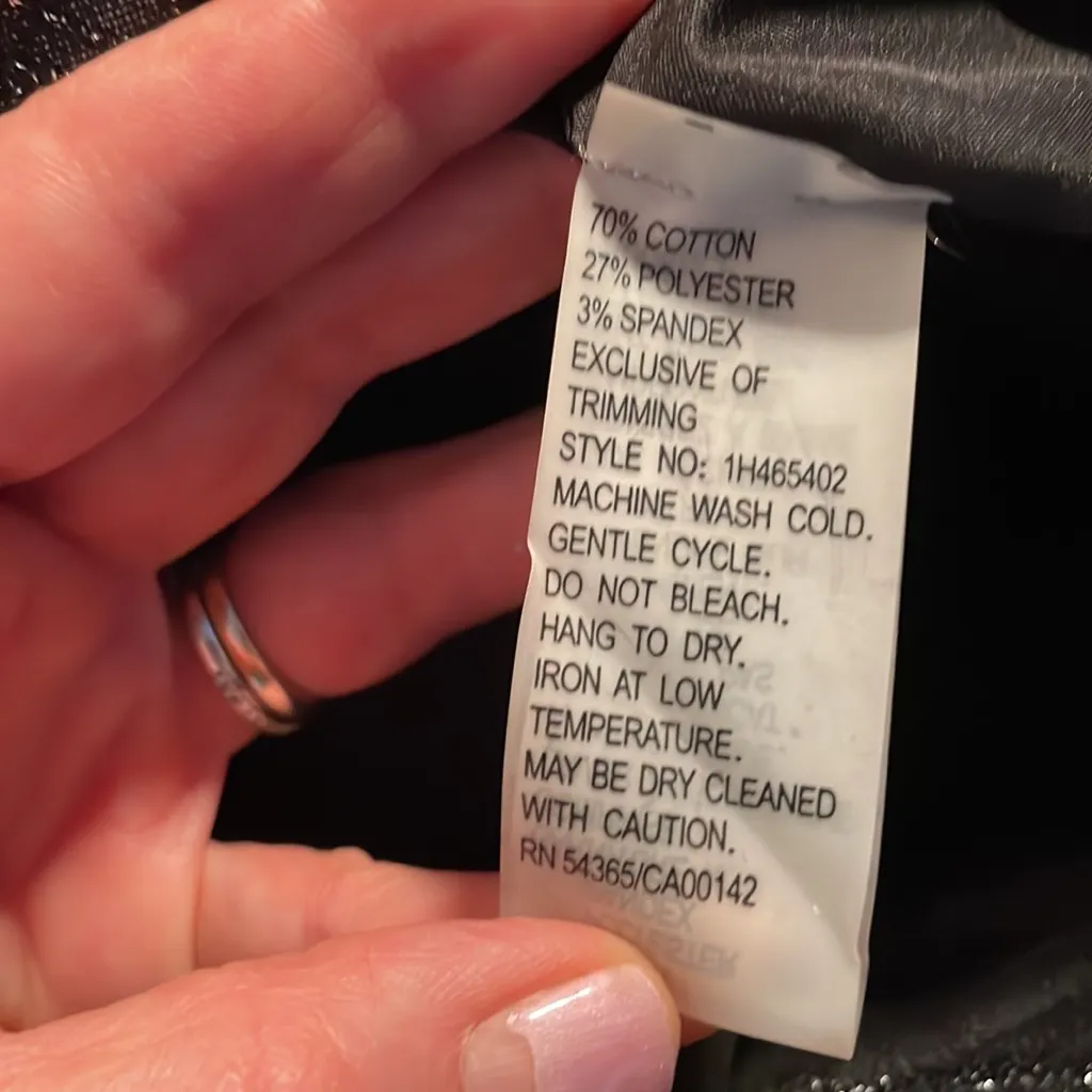 Peter Nygard Black Denim with Silver Sparkle Embroidered Detail Jacket Size 22 - Image 14