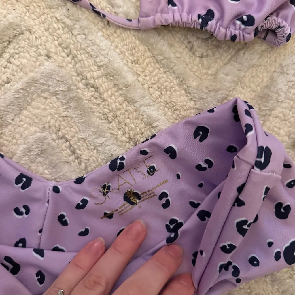 Skatie “Montauk” Purple Leopard Print Bikini Set - Image 4