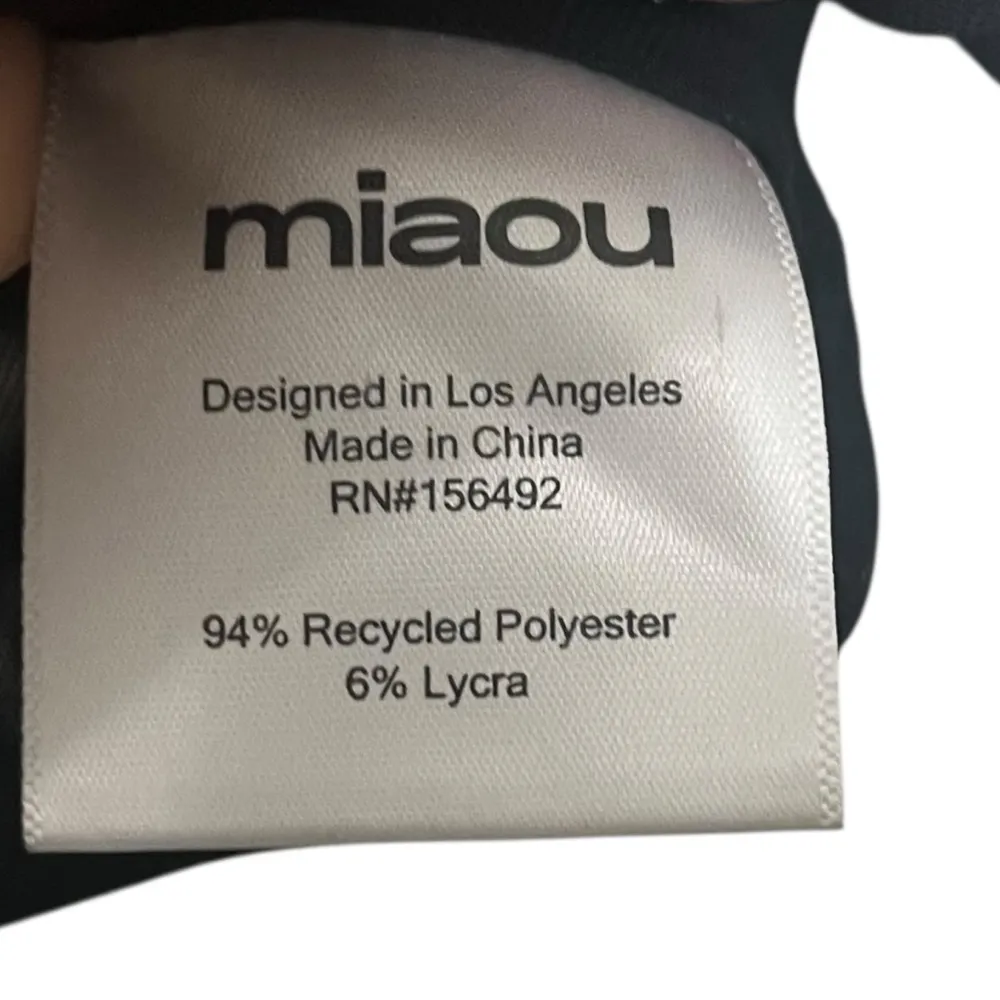 Miaou Campbell Corset Bodysuit Black Women’s Size Small Deadstock Eco Mesh - Image 9