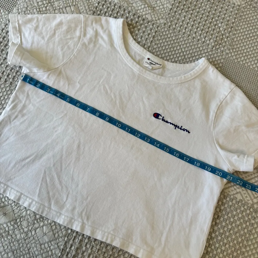 Champion Heritage White Crop T-Shirt Large - Image 5