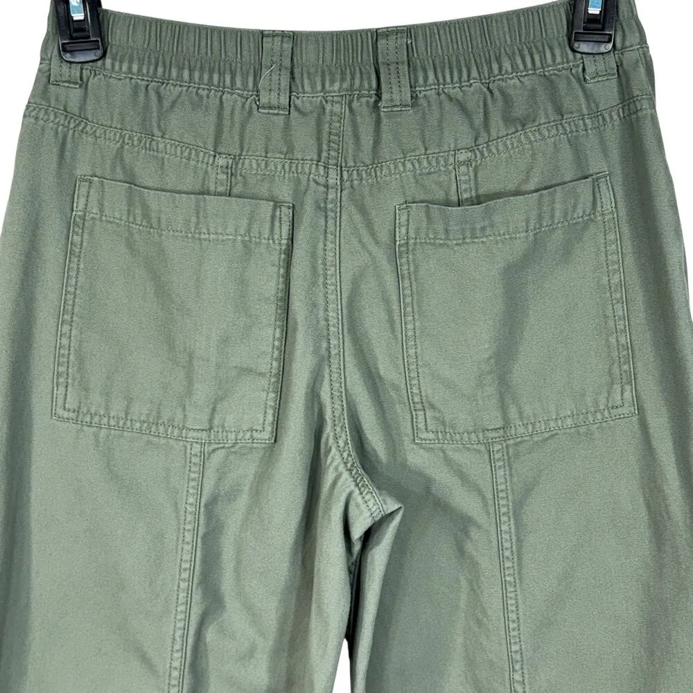 Aeropostale Small Utility Cargo Pants Hi-Rise Wide Leg Zip-Fly Olive Green Women - Image 6