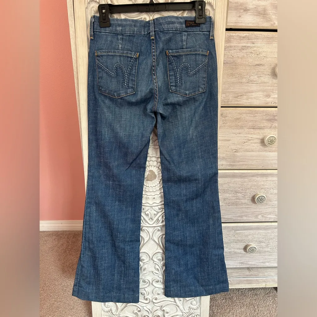 Citizens of Humanity Y2K low rise Faye wide-leg  flare medium wash jeans size 25 - Image 2