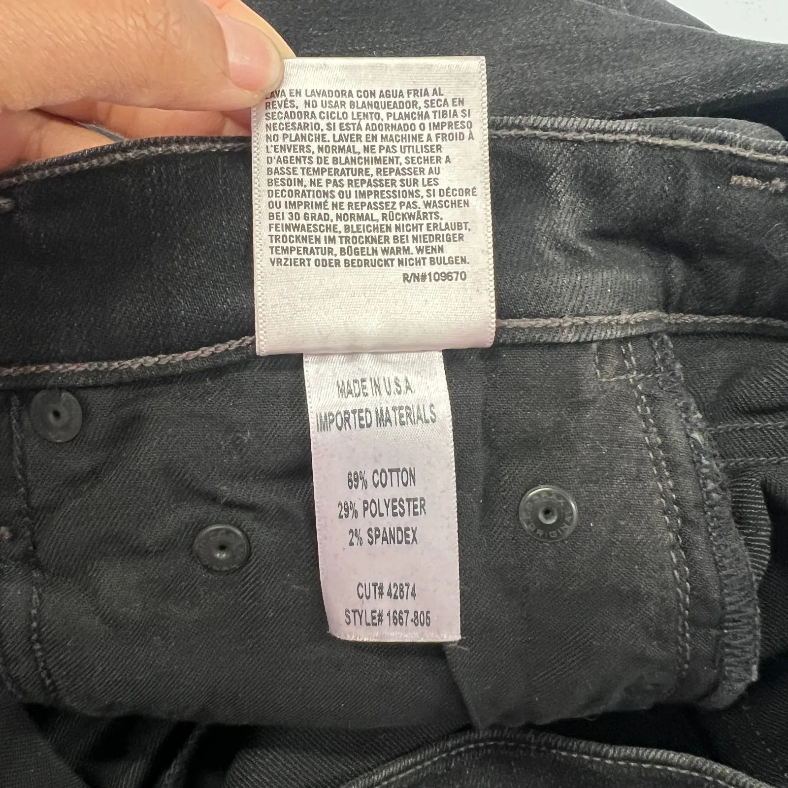 Citizens of Humanity Rocket Crop Jeans Womens 30 Black High Rise Skinny Leg - Image 7