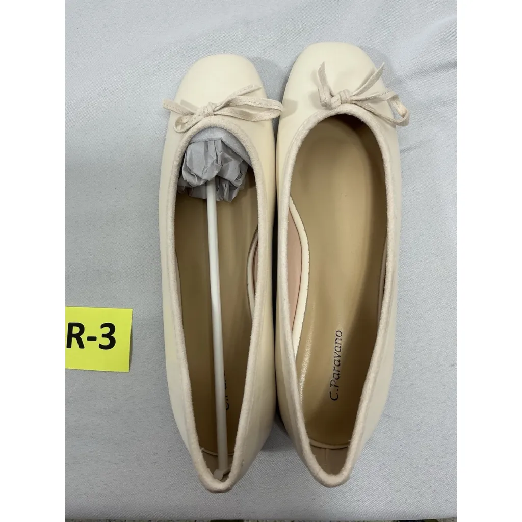 Womans NWOT C Paravano Slip On Ballet Shoes Size 10.5 Cream - Image 5