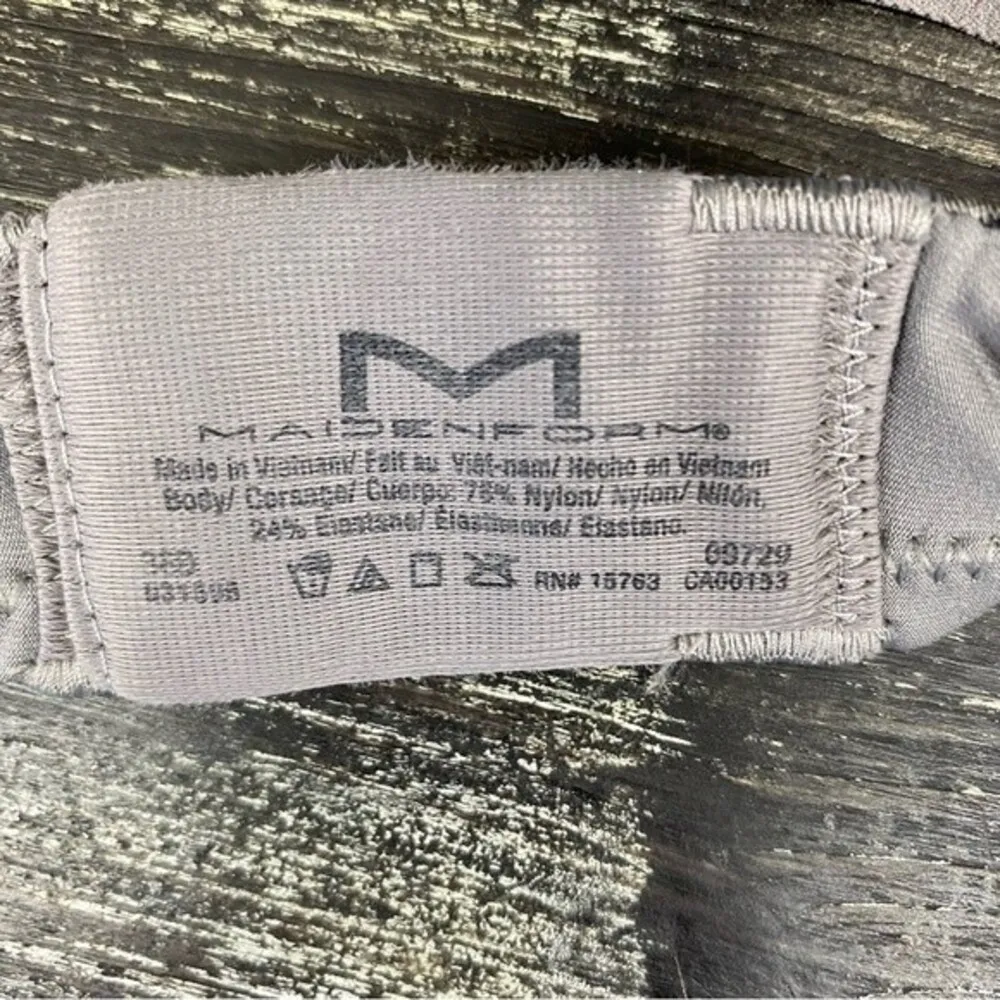 Maidenform Gray & Black Animal Print Custom Fit Tailored Demi Underwire Bra 38D - Image 6