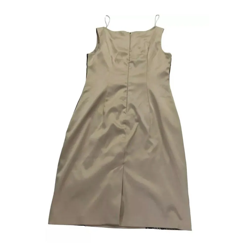 Sangria Women Size 10 Party Satin Dress Beige | 14-505 - Image 7