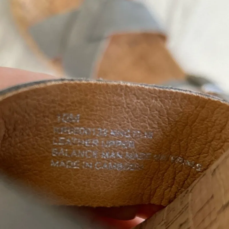 Korks Kalie Light Blue Leather Strappy Cork Platform Sandal Size 10 - Image 10