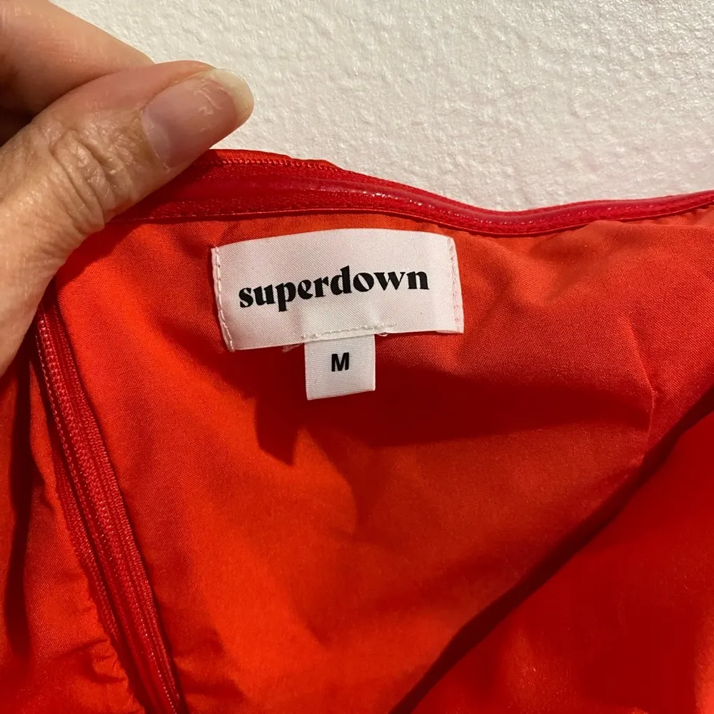 superdown Red Satin Loren Strapless Maxi Gown Sz M NWT - Image 6