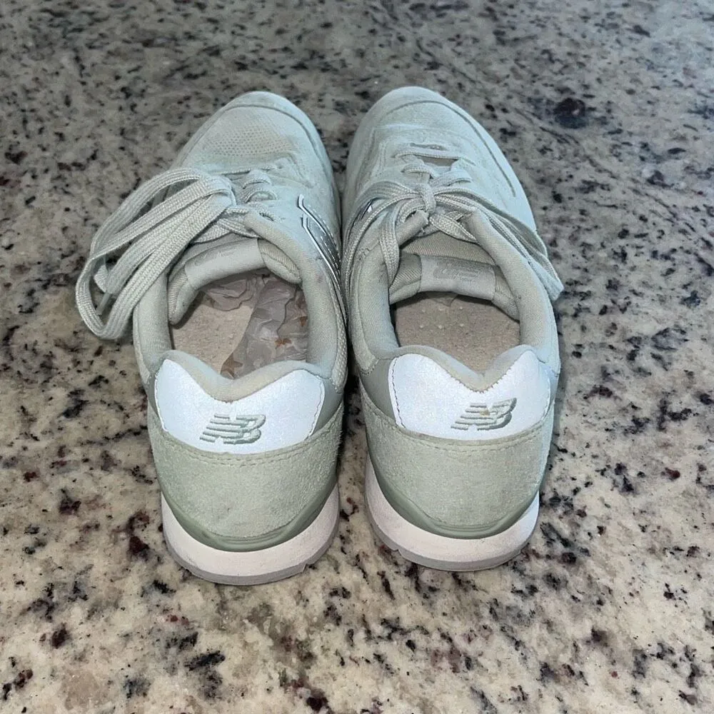 New Balance Womens 696 Suede Mesh Running Classic Sneaker Shoes Sea Foam Green S - Image 4