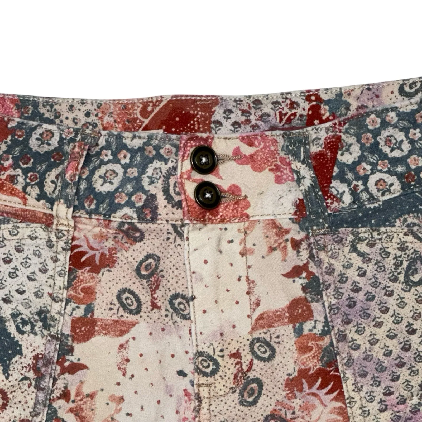 Pilcro Anthropologie Low-Rise The Wanderer Paisley Floral Print Shorts Womens 28 - Image 3