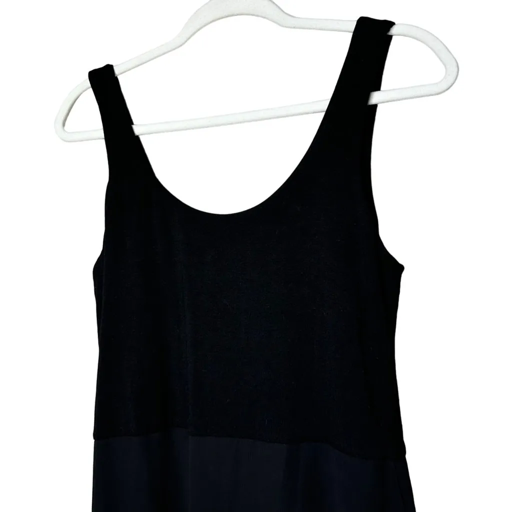 Vince Camuto Chiffon Overlay Tank Maxi Dress Size Medium Black White Sleeveless - Image 3