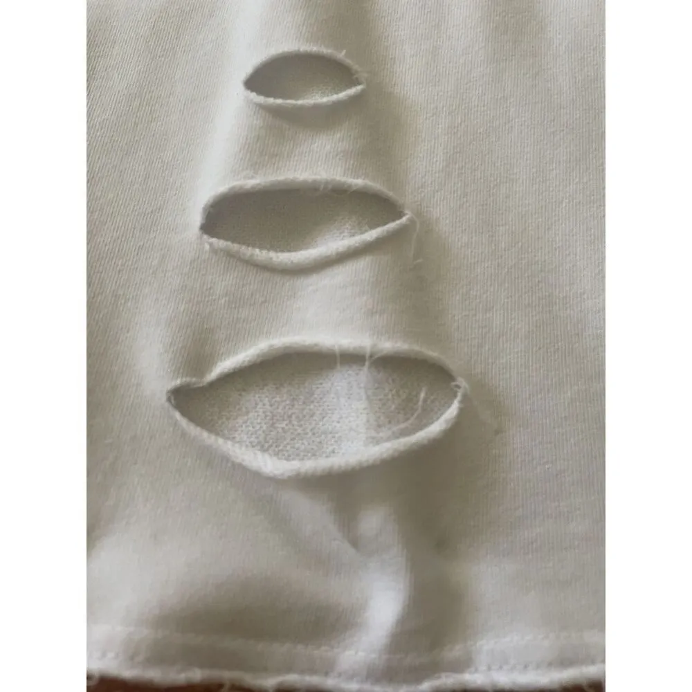 Easel Los Angeles Acid Green Ombre Distressed Hoodie Tee Unisex Size M - Image 3