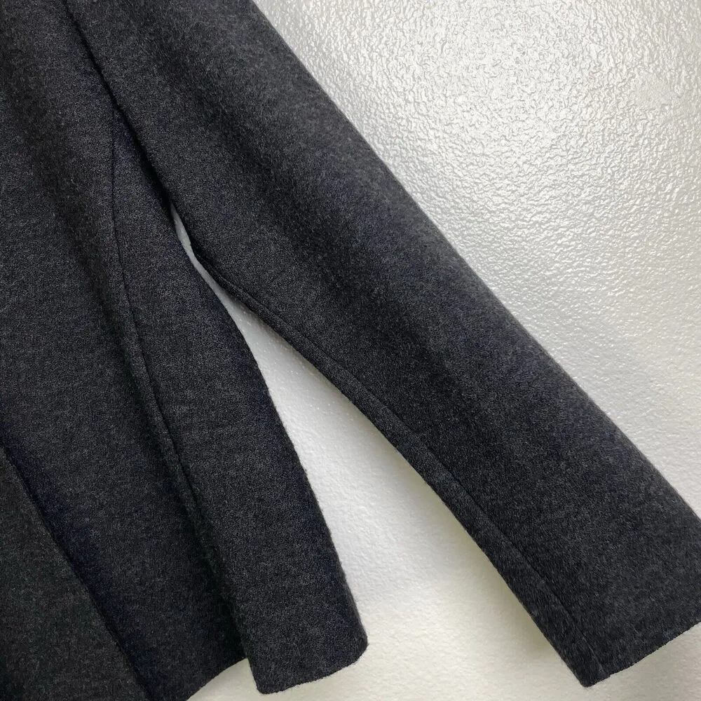 Eileen Fisher Womens Black Wool Jacket Lightweight 1 Button Sweater Knit Career - Image 6