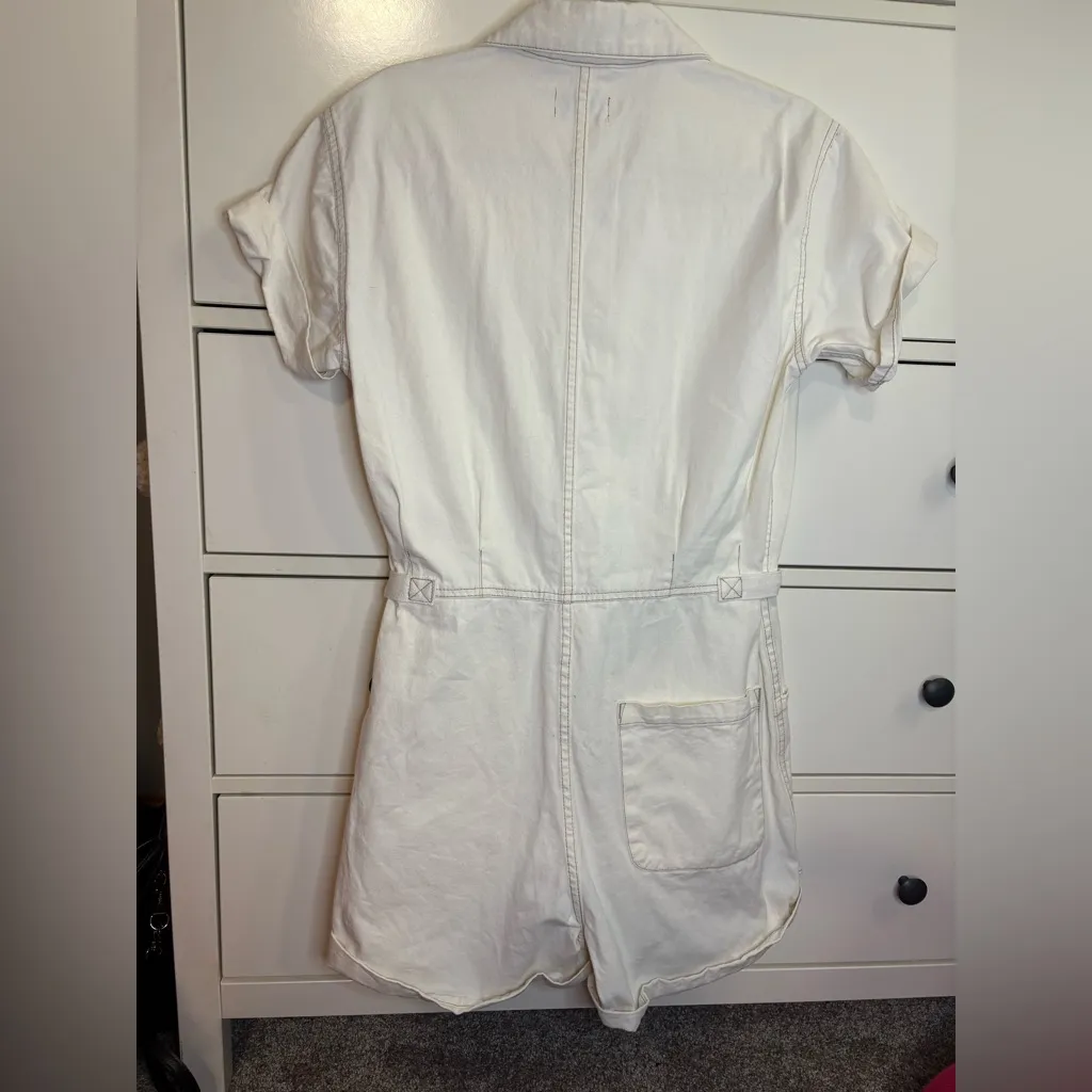 Pistola Parker Short Romper in Ecru - Image 3