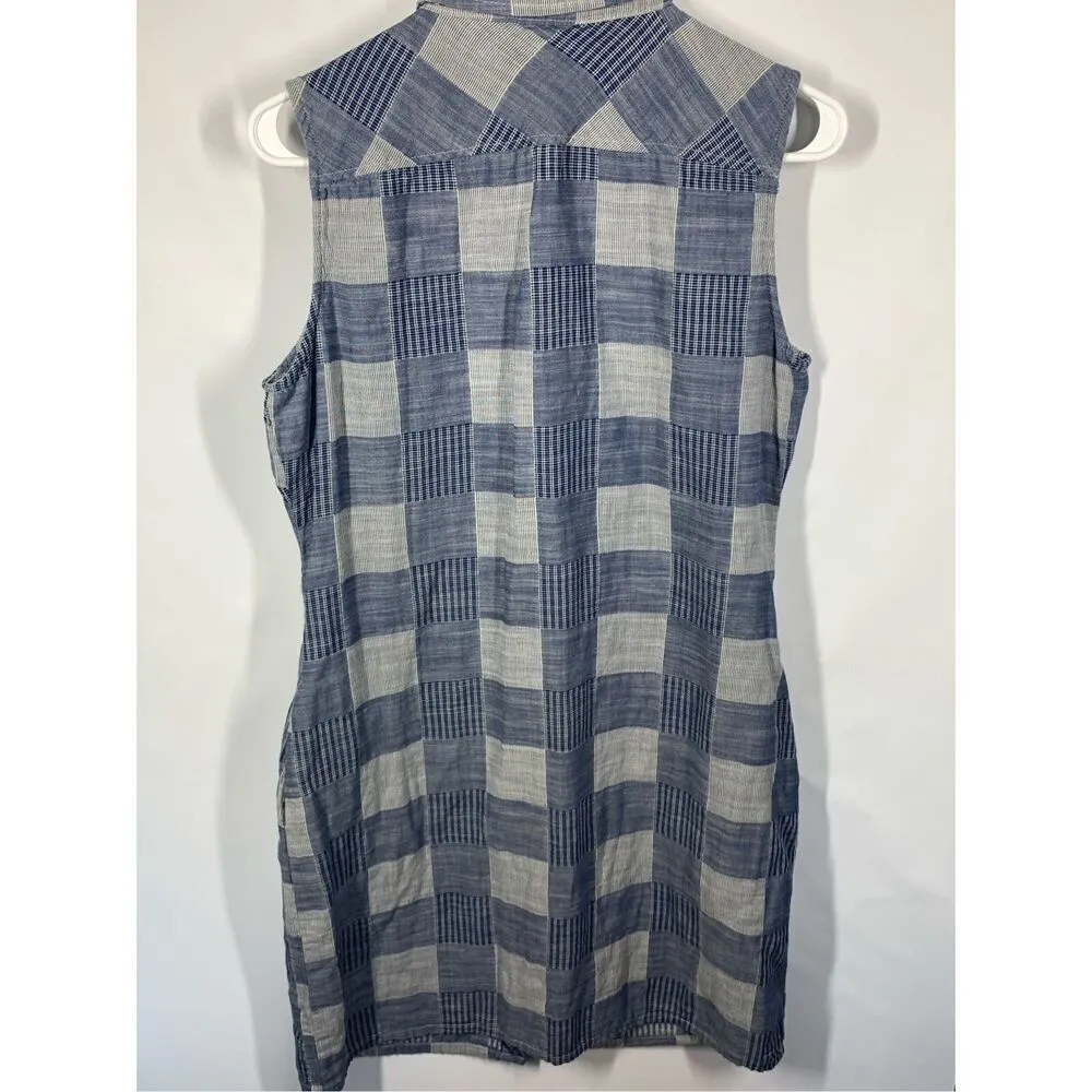 Tommy Hilfiger Women's Denim Sleeveless Button-Up Shirt Dress Blue Size 10 - Image 7