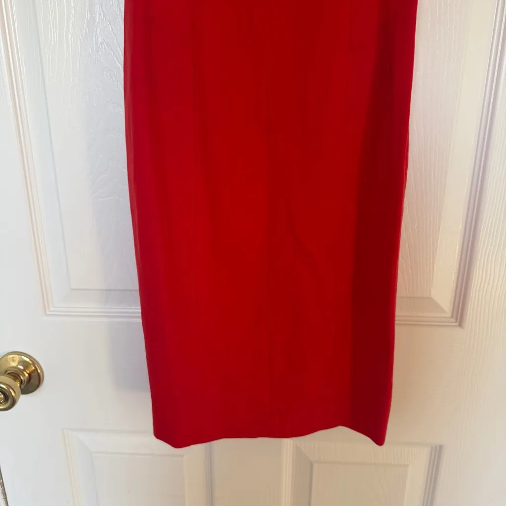 Banana Republic Red Sweetheart Neckline Dress Size 0 - Image 3